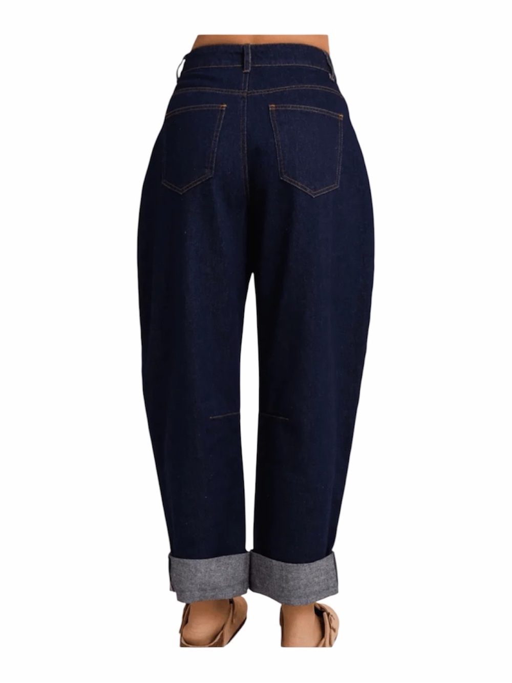 Le Lis Roll-Up Barrel Jeans - Picture 3 of 6